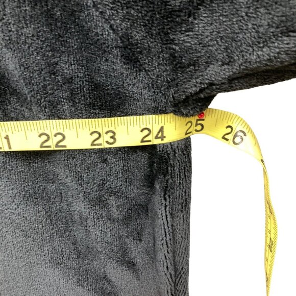 Victoria's Secret‎ Black Plush Robe, Size XL, Fleece Cozy Belt Logo Pockets NEW - Picture 10 of 11
